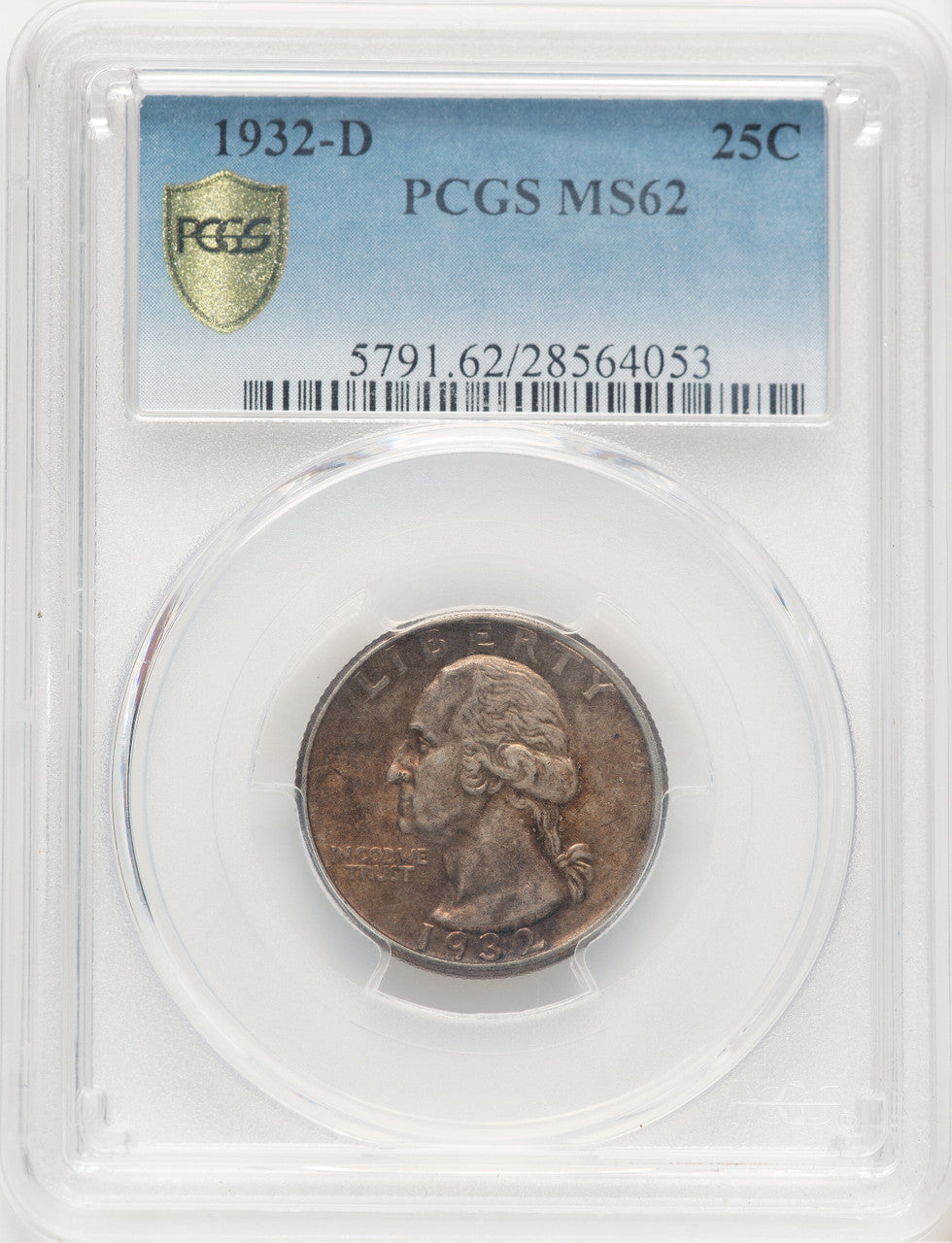 1932-D 25C Washington Quarter PCGS MS62 (779891050)
