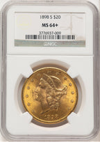 1898-S $20 Liberty Double Eagle NGC MS64+