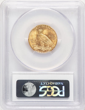 1908 $5 Indian Blue Gradient Indian Half Eagle PCGS MS65