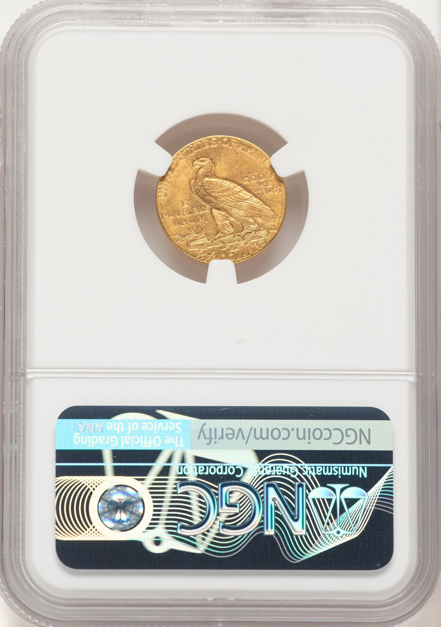 1909 $2.50 Brown Label Indian Quarter Eagle NGC MS64