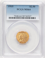 1915 $2.50 Blue Gradient Indian Quarter Eagle PCGS MS64