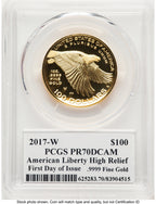 2017-W G$100 American Liberty High Relief FDI PCGS PR70 Mercanti (779953002)
