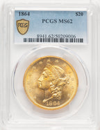 1864 $20 Liberty Double Eagle PCGS MS62 (780000012)
