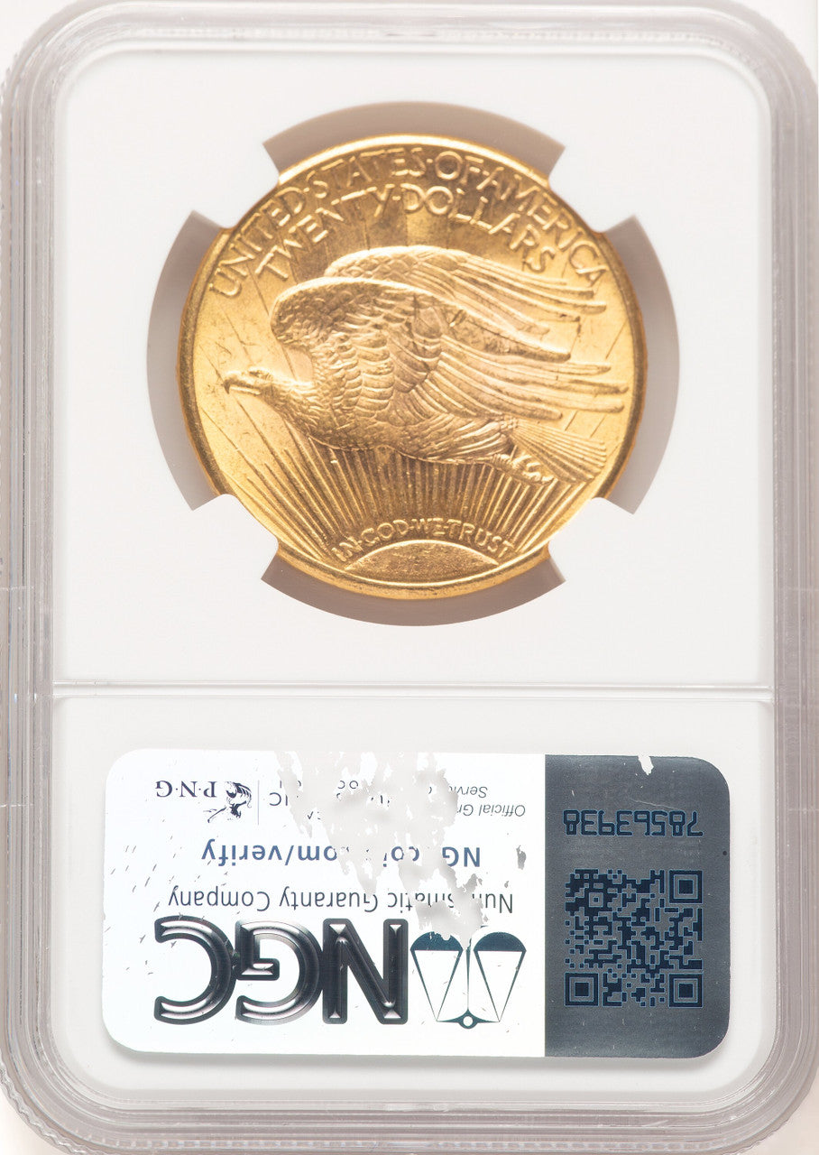 1924-D $20 Saint-Gaudens Double Eagle NGC MS63+