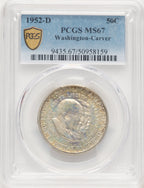 1952-D 50C Washington-Carver Commemorative Silver PCGS MS67 (780000019)