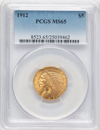 1912 $5 Indian Half Eagle PCGS MS65 (780003003)
