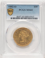1882-O $10 Liberty Eagle PCGS MS60