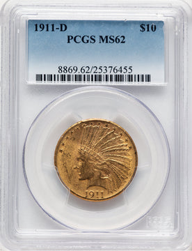 1911-D $10 Indian Eagle PCGS MS62 (780003010)