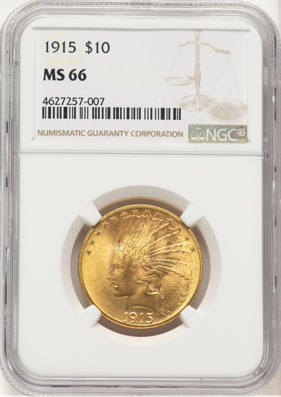 1915 $10 Indian Eagle NGC MS66 (780003012)