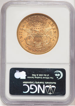 1866-S $20 MOTTO Liberty Double Eagle NGC MS60