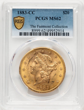 1883-CC $20 Liberty Double Eagle PCGS MS62