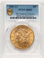 1883-CC $20 Liberty Double Eagle PCGS MS62