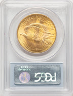 1908 $20 NO MOTTO CAC Saint-Gaudens Double Eagle PCGS MS64
