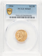 1926 $2.50 Indian Quarter Eagle PCGS MS65 (780078049)