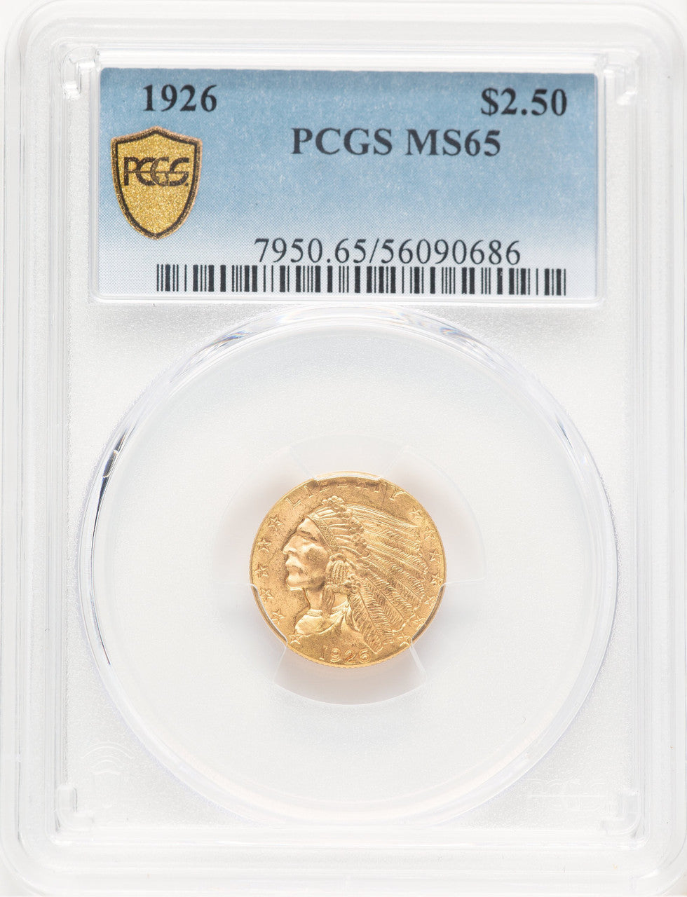 1926 $2.50 Indian Quarter Eagle PCGS MS65 (780078049)