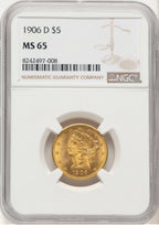 1906-D $5 Liberty Half Eagle NGC MS65 (780078064)