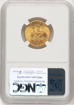 1906-D $5 Liberty Half Eagle NGC MS65 (780078064)