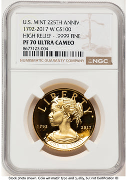 2017-W G$100 American Liberty High Relief Brown Label NGC PF70 (780121016)