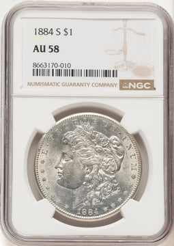 1884-S Morgan Dollar NGC AU58 (780147009)