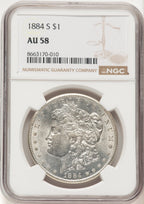 1884-S Morgan Dollar NGC AU58 (780147009)