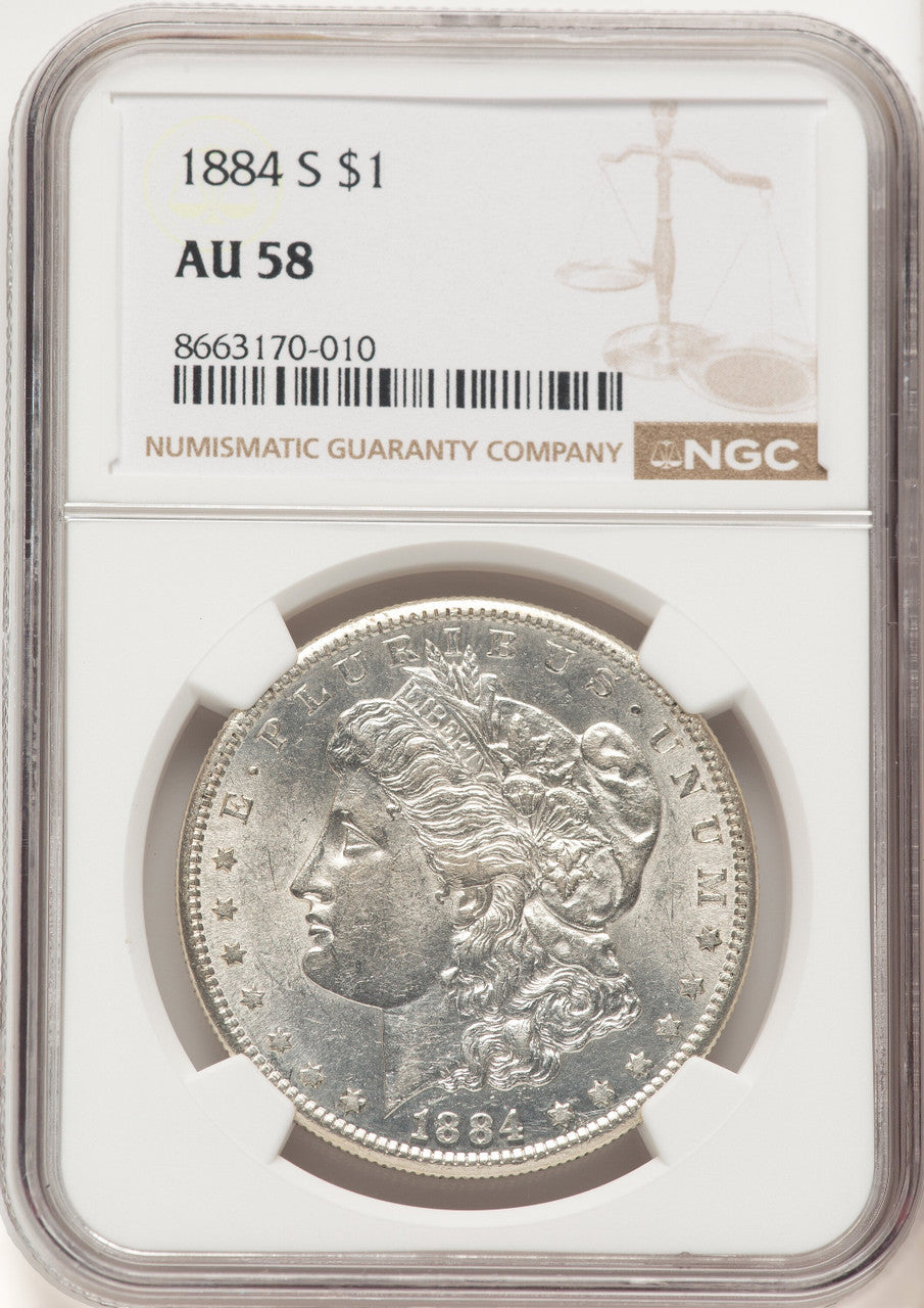 1884-S Morgan Dollar NGC AU58 (780147009)