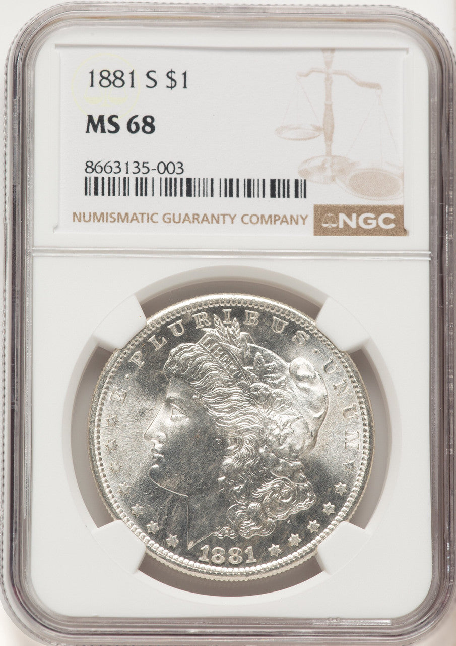 1881-S Morgan Dollar NGC MS68 (780178004)