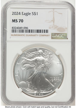 2024 Silver Eagle Brown Label NGC MS70