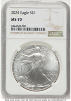 2024 Silver Eagle Brown Label NGC MS70