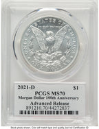 2021-D Morgan Dollar AR Thomas Cleveland Americana PCGS MS70