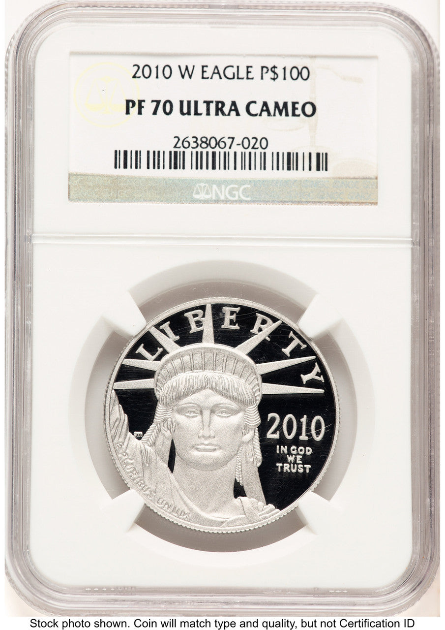 2010-W Proof Platinum Eagle 1 oz Brown Label NGC PF70