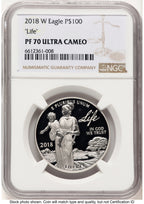 2018-W Proof Platinum Eagle 1 oz Brown Label NGC PF70