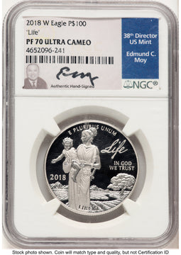 2018-W Proof Platinum Eagle 1 oz NGC PF70 Ed Moy