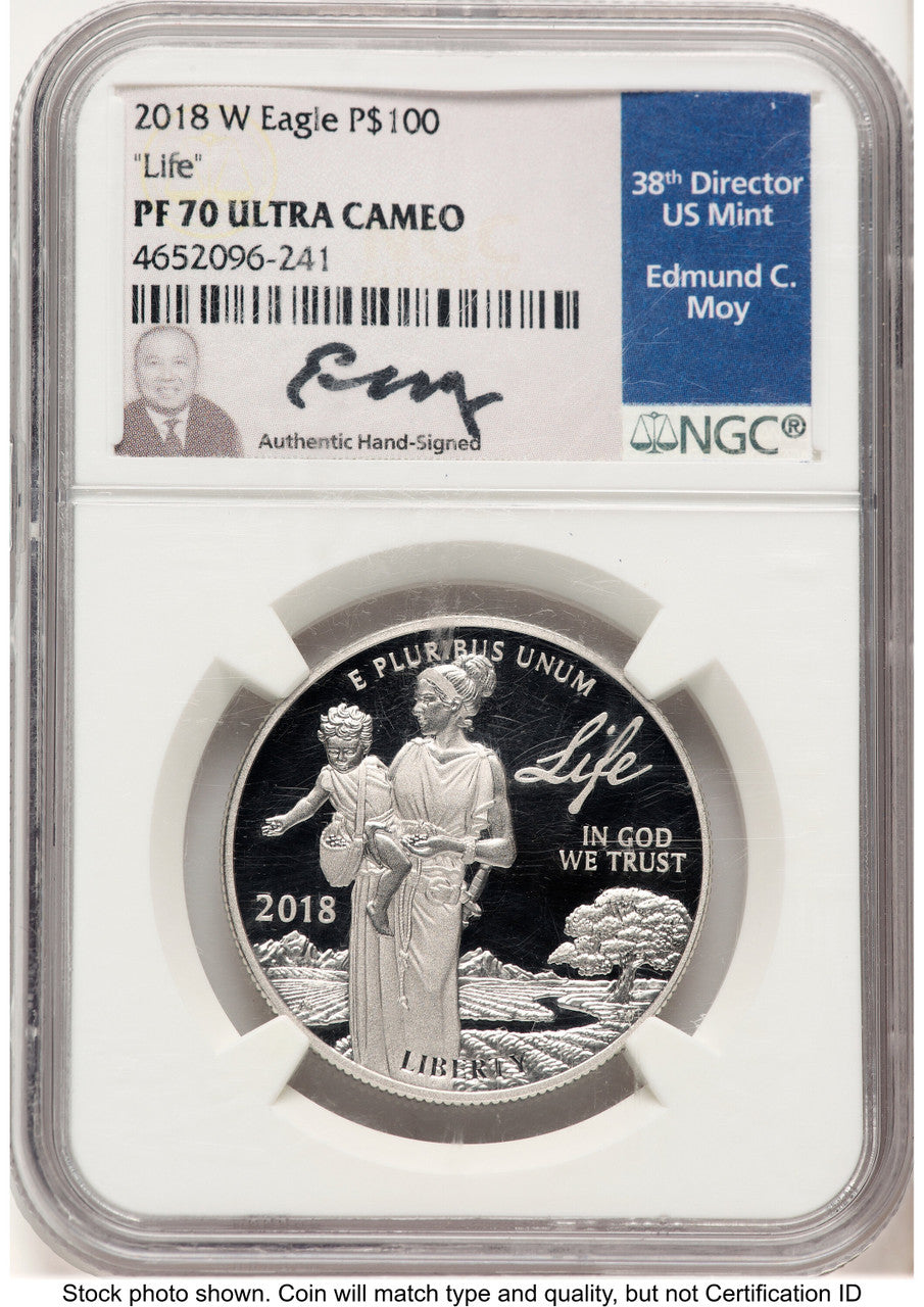 2018-W Proof Platinum Eagle 1 oz NGC PF70 Ed Moy