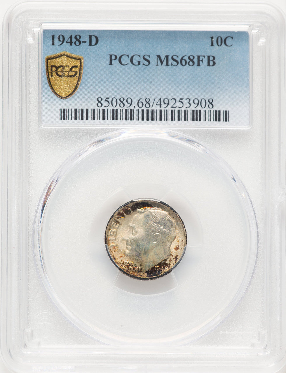 1948-D 10C FB Roosevelt Dime PCGS MS68