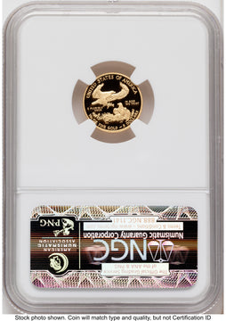 2013-W Proof Gold Eagle 1/10 oz ER Blue NGC PF70