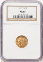 1927 $2.50 Indian Quarter Eagle NGC MS65 (780317005)