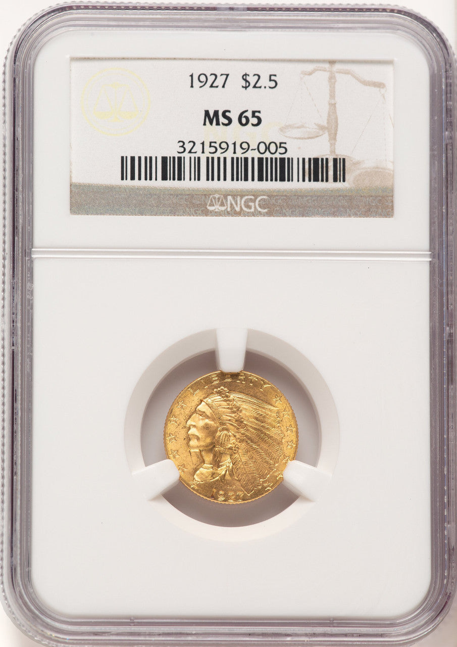 1927 $2.50 Indian Quarter Eagle NGC MS65 (780317006)