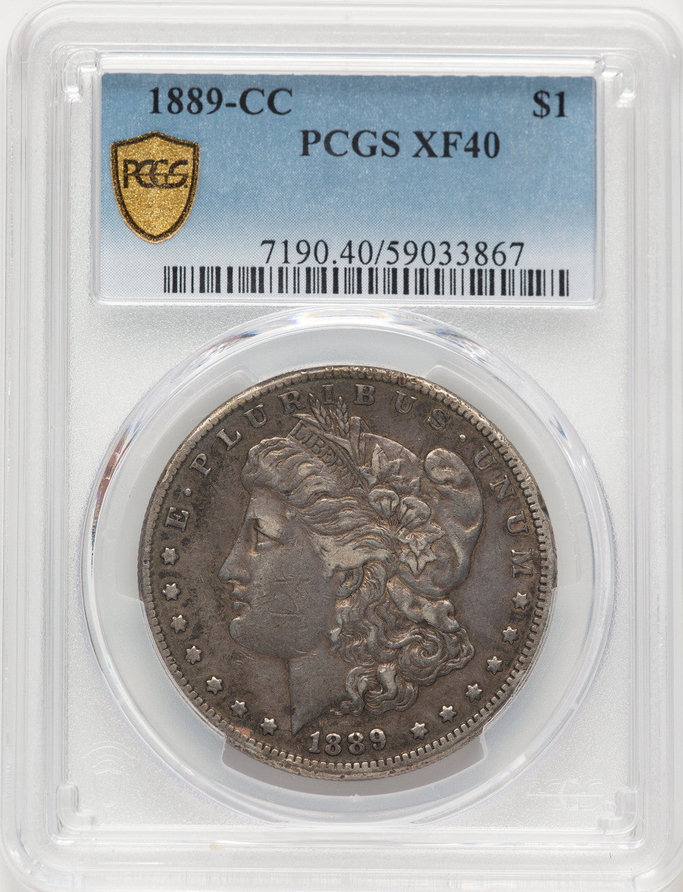 1889-CC Morgan Dollar PCGS XF40