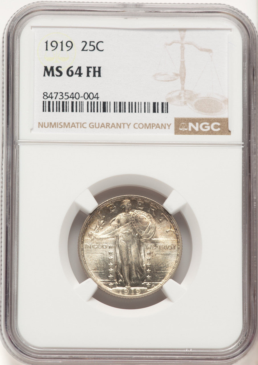 1919 25C FH Standing Liberty Quarter NGC MS64