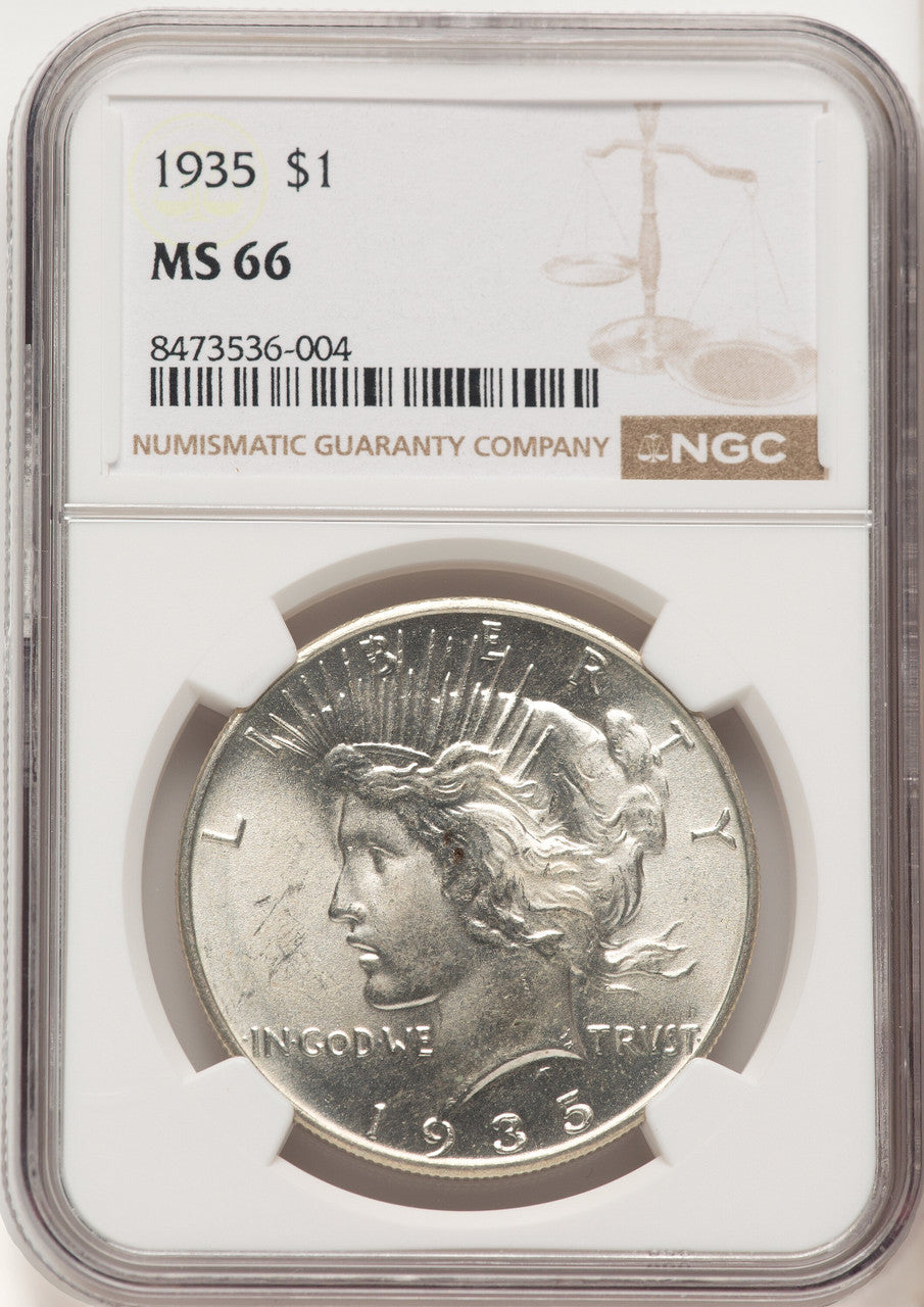 1935 Peace Dollar NGC MS66 (780331013)