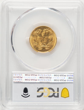 1855 $3 CAC Three Dollar Gold Pieces PCGS MS63+