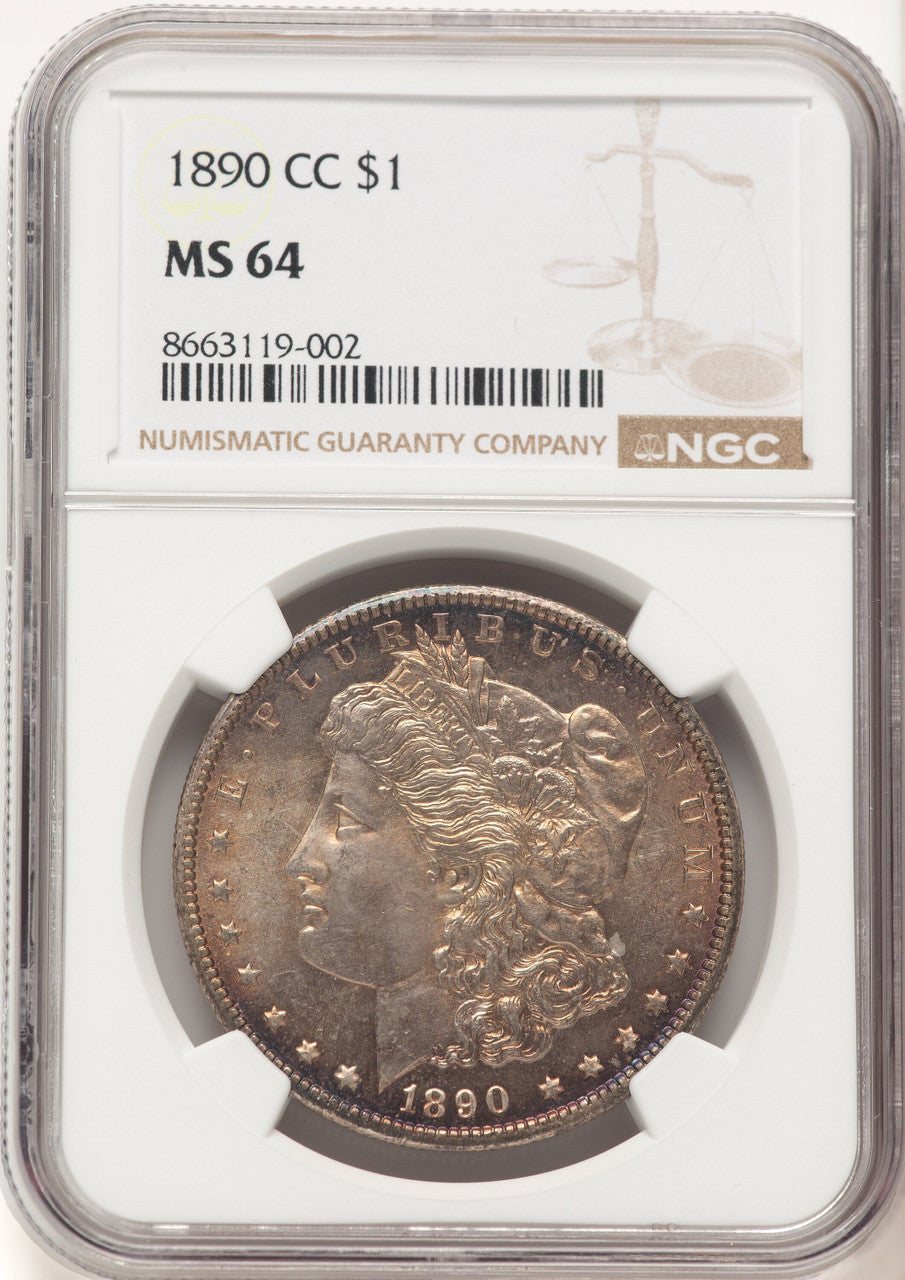 1890-CC Morgan Dollar NGC MS64 (780365054)