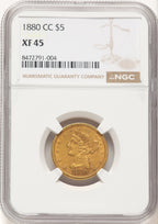 1880-CC $5 Liberty Half Eagle NGC XF45