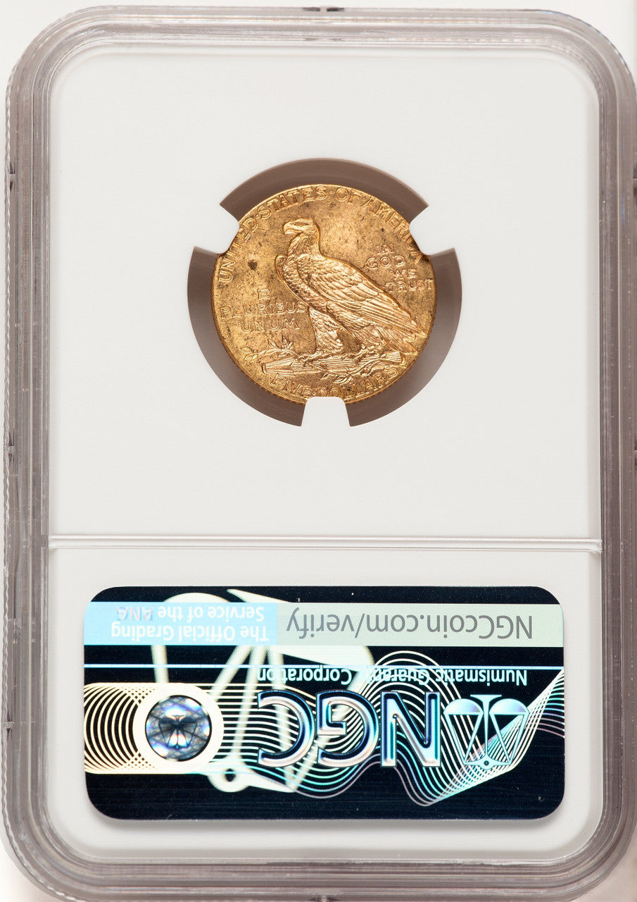 1915 $5 Indian Half Eagle NGC MS64 (780367006)