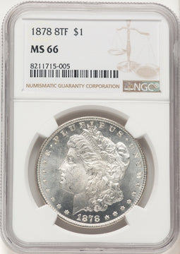 1878 8TF Morgan Dollar NGC MS66 (780367008)