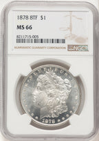 1878 8TF Morgan Dollar NGC MS66 (780367008)