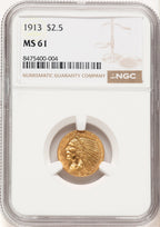1913 $2.50 Indian Quarter Eagle NGC MS61 (780368048)