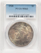 1928 Peace Dollar PCGS MS63 (780368062)