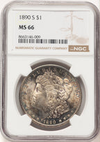 1890-S Morgan Dollar NGC MS66 (780376010)