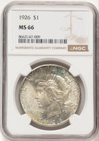 1926 Peace Dollar NGC MS66 (780378005)